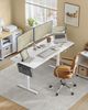 Songmics Höhenverstellbarer Schreibtisch elektrisch, 70x160 x (72-120) cm, Verstellbarer Tisch, Memory-Funktion für 4 Höhen, für Homeoffice, Arbeitszimmer, wolkenweiß Bild 2