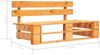 vidaXL Outdoor-Bank Paletten Holz Honigbraun 45765 Bild 5