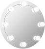 vidaXL Wandspiegel ohne Rahmen mit LED-Beleuchtung Rund Glas 3078646 Bild 2