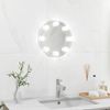 vidaXL Wandspiegel ohne Rahmen mit LED-Beleuchtung Rund Glas 3078646 Bild 3