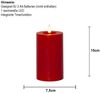 LED Stumpenkerze ,Flamme Flow' in Rot, Batterien, Timer, Echtwachs, warmweiß flackernd, H 15cm, Ø 7,5cm Bild 4