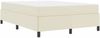 vidaXL Bettrahmen mit Matratze Creme 140 x 200 cm Stoff 3399006 Bild 4