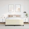 vidaXL Bettrahmen mit Matratze Creme 140 x 200 cm Stoff 3399006 Bild 3