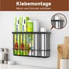 Refined Living Küchenorganizer-Set 2 tlg Küchenschrank Organizer, Ablageregal, Gewürzregal Selbstklebend, (mit Haken, Küchen- und Duschregal-Set Duschkorb Badregal Duschablage, 2-tlg, Ohne Bohren Spülbeckenorganizer Küchenschranktür-Aufbewahrungsbox), ... Bild 3