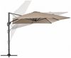 Ampelschirm Otorop - Aluminium Anthrazit, Polyester-Stoff Taupe, 3x3 m Bild 2