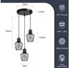 Nettlife Pendelleuchte Retro Schwarz E27 Metallschirm Industrie Stil Hängelampe, ohne Leuchtmittel, Wohnzimmer Küche Schlafzimmer Cafe Bild 3