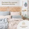 Blumtal Bettwäsche Musselin 100% Baumwolle im Set, Kopfkissenbezug & Deckenbezug, 2 teilig, Blau Bild 3