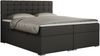 Boxspringbett, Deko Bed mit Matratze und Topper - SUSAN - 200x200cm - Grau Kunstleder - H4 Bild 3