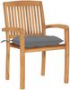 vidaXL Stapelbare Gartenstühle mit Kissen 8 Stk. Massivholz Teak 3073280 Bild 3