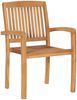 vidaXL Stapelbare Gartenstühle mit Kissen 8 Stk. Massivholz Teak 3073280 Bild 4
