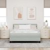 vidaXL LED Boxspringbett mit Kopfteil Hellgrau 140 x 190 cm Samt 3342716 Bild 4