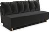 Schlafsofa Mico - Sofa mit Bettkasten, Couch mit Schlaffunktion, Bettfunktion, Bettsofa mit Bonell-Ferderkern, Velours (Schwarz (Kronos 07)) Bild 2