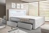 Boxspringbett Sera mit LED und Stauraum (4 Schubladen) 120x200 Weiß H2 (bis 70kg) Bild 3