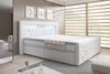 Boxspringbett Sera mit LED und Stauraum (4 Schubladen) 120x200 Weiß H2 (bis 70kg) Bild 2