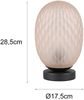 LED Tischleuchte mit ovalem Glasschirm Bernsteinfarbig, Höhe 28cm Bild 4
