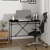 vidaXL Schreibtisch, Holzwerkstoff und Eisen, 100 x 50 x 75 cm, Schwarz Bild 2