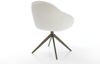 Drehstuhl Gaio-Flex Bouclé Soft Beige Kreuzgestell breit Effektfinish Titan 360° drehbar Wippfunktion Bild 5