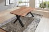 Esstisch Baumkante massiv Akazie natur 180 x 90 X-Gestell schwarz XANTEN 70286533 Bild 5