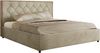 Polsterbett mit Bettkasten LARINO CLASSIC 160 x 200 cm Lattenrost und Gasdruckfedern, stabiles Bettgestell, modernes Design - Beige Velvet Bild 5