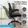 ALFORDSON Bürostuhl Ergonomischer, verstellbare Lendenwirbelstütze, (1 St), atmungsaktives Netzgewebe, S-Kurven-Rückenlehne, 360°-Drehfunktion Bild 3