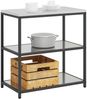 vidaXL Küchenaufbewahrung HATTEM Silber 90 x 50 x 92 cm Stahl 874958 Bild 3