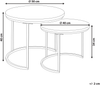 Beistelltisch 2er Set Mangoholz hellbraun rund CLATON Bild 2
