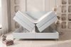 Boxspringbett Nuvia - Strukturstoff - hellgrau - 160x200 cm Bild 5