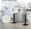 Barhocker 2er-Set, verstellbar 63-84 cm, gepolstert, drehbar, mit Lehne und Fußstütze, beige Bild 3