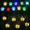 QUBEBU LED Gartenleuchte 3/6x LED Solarleuchte Garten Bodenleuchte Katzenkrallen Gartenstrahler, Solarleuchten Solarlampen für Außen Garten Patio Gehweg, Wetterfest, Weiß/Warmweiß/Bunt Solar Pfoten Gartenleuchte mit Dämmerungssensor, Erdspieß Wegeleuch... Bild 3