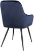 House Nordic Esszimmerstuhl, Samt, blau, schwarze Beine, HN1205 - 2er set Bild 4