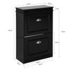 SoBuy FSR78-SCH Schuhschrank, MDF, Lackiert, Schwarz, 54 x 83 x 24 cm Bild 3