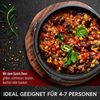 Dutch Oven 9 l mit Füßen aus Gusseisen – vorgebrannt mit Deckelheber & Standfüßen inkl. Rezeptbuch für Grill Outdoor & Feuerstelle Bild 4