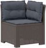 vidaXL 5-Sitzer Gartensofa mit Kissen Rattan-Look PP Hellgrau 3443921 Bild 4