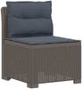 vidaXL 5-Sitzer Gartensofa mit Kissen Rattan-Look PP Hellgrau 3443921 Bild 3