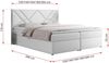 Boxspringbett, Polsterbett mit Multipocket-Matratzen und Topper, dekorativem Kopfteil, zwei Bettkästen - NEOMI - 120 x 200 cm - Weiß Kunstleder - H3 Bild 5