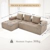 4-Sitzer Kompaktsofa aus Cord 253x158x61 cm mit Seitenfächern & Becherhaltern, taupw Bild 4