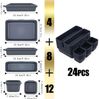 Schubladen Organizer Set 24 Fächer Schwarz Trennsystem Silikon Anti-Rutsch Bild 2