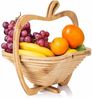 Dimono Obstschale DIMONO Obstkorb Apfelform – Obstschale faltbar Bambus, Bambus, (Faltkorb), Gemüseschale & Topfuntersetzer Bild 2