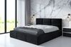 Polsterbett EMILI 140x200 mit Matratze, Bettkasten und Lattenrost. Farbe: Schwarz 20 Bild 2