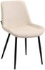 2er Set Esszimmerstühle WIKIL Samt - 80x51x60cm, creme, Samt Metall matt schwarz Gestell Stühle Esszimmerstühle Stuhl Esszimmer Esstisch Stühle Küchenstuhl Bild 2