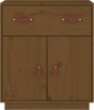 Sideboard Honigbraun 65,5 x 40 x 75 cm Massivholz Kiefer [820130] Bild 3
