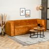 Bronx71 Samt Sofa Memphis 3-Sitzer ockergelb/cognac Bild 2