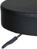 Hocker Design Arbeitshocker Kunstleder Schwarz Sitzhocker mit Rollen Rollhocker gepolstert ohne Lehne Bild 4
