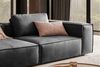 KAWOLA Sofa CARMO 3-Sitzer Leder anthrazit 68 x 118 x 266 cm Bild 5