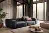 KAWOLA Sofa CARMO 3-Sitzer Leder anthrazit 68 x 118 x 266 cm Bild 2