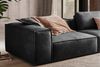 KAWOLA Sofa CARMO 3-Sitzer Leder anthrazit 68 x 118 x 266 cm Bild 4