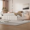 Polsterbett 140×200 cm mit 4 Schubladen, ohne Kopfteil, Lattenrost, Beige, ohne Matratze Bild 2