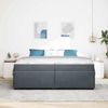 vidaXL Bettrahmen mit Matratze Dunkelgrau 200 x 200 cm Stoff 3399309 Bild 3