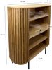 FINEBUY Bücherregal FB60543 Standregal Massivholz 105cm Wohnregal Standregal Stauraumregal, Funktionale Aufbewahrung im zeitlosen Look, Natürliches Möbelstück mit klarer Linienführung Bild 4