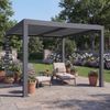 Mendler 'HWC-L46' Pergola, Regenrinne sturmfest, Aluminium anthrazit, 3x3 m Bild 1